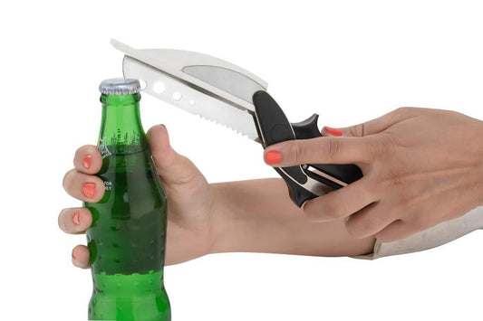 4-in-1 Stainless Steel Clever Cutter | Kitchen Chopper, Slicer, Peeler & Bottle Opener