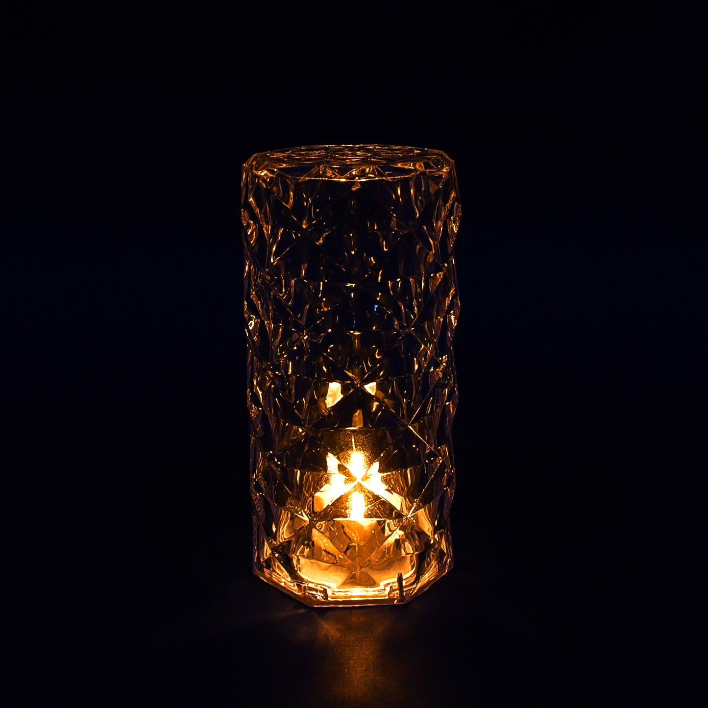 Diamond Crystal LED Table Candle Light – Romantic Battery-Operated Glitter Swirl Candle for Home Decor & Gifting