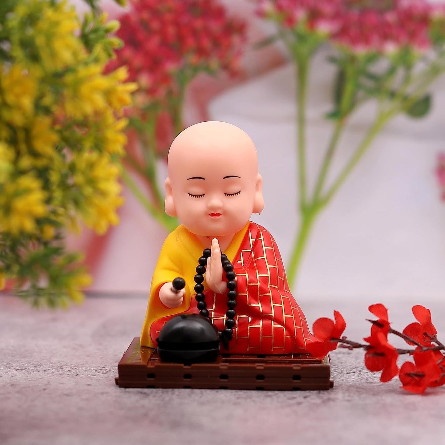 Solar-Powered Moving Buddha Idol – Dashboard & Home Décor | Eco-Friendly Gift