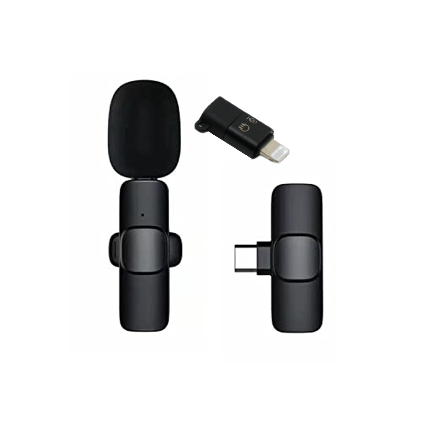 Wireless Clip-On Lavalier Microphone – Type-C & iPhone | Noise Cancelling Mic for Reels, YouTube, Live Streaming