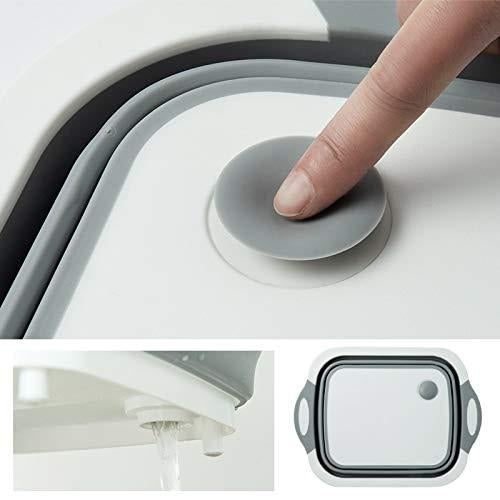 3-in-1 Foldable Chopping Board, Washing Bowl & Dish Rack – Multi-Function Kitchen Tool