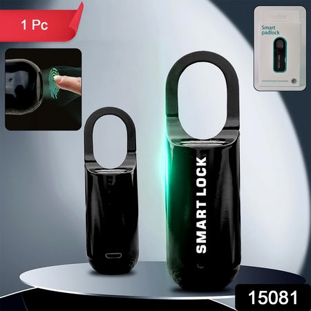 Smart Fingerprint Padlock – USB Rechargeable Keyless Biometric Thumbprint Lock for Locker, Gym, School, Backpack & Suitcase