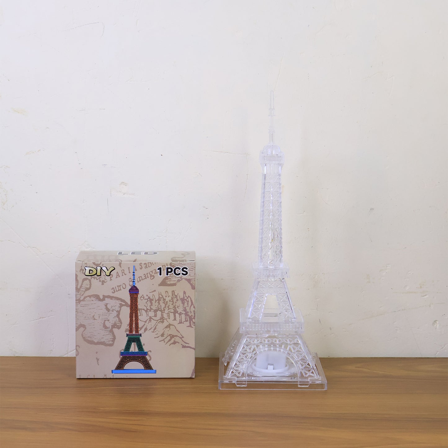LED Eiffel Tower Decorative Night Light – DIY Crystal Multicolor Lamp for Bedroom, Living Room, Parties & Gifting (1 Pc)