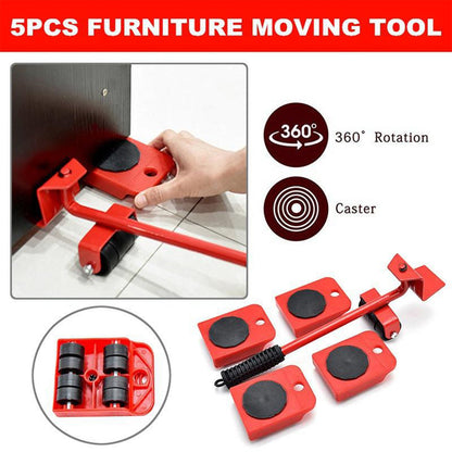 Heavy Furniture Lifter & Shifting Tool Set (5 Pc) – Effortlessly Move Sofas, Beds, Appliances Without Damage or Strain