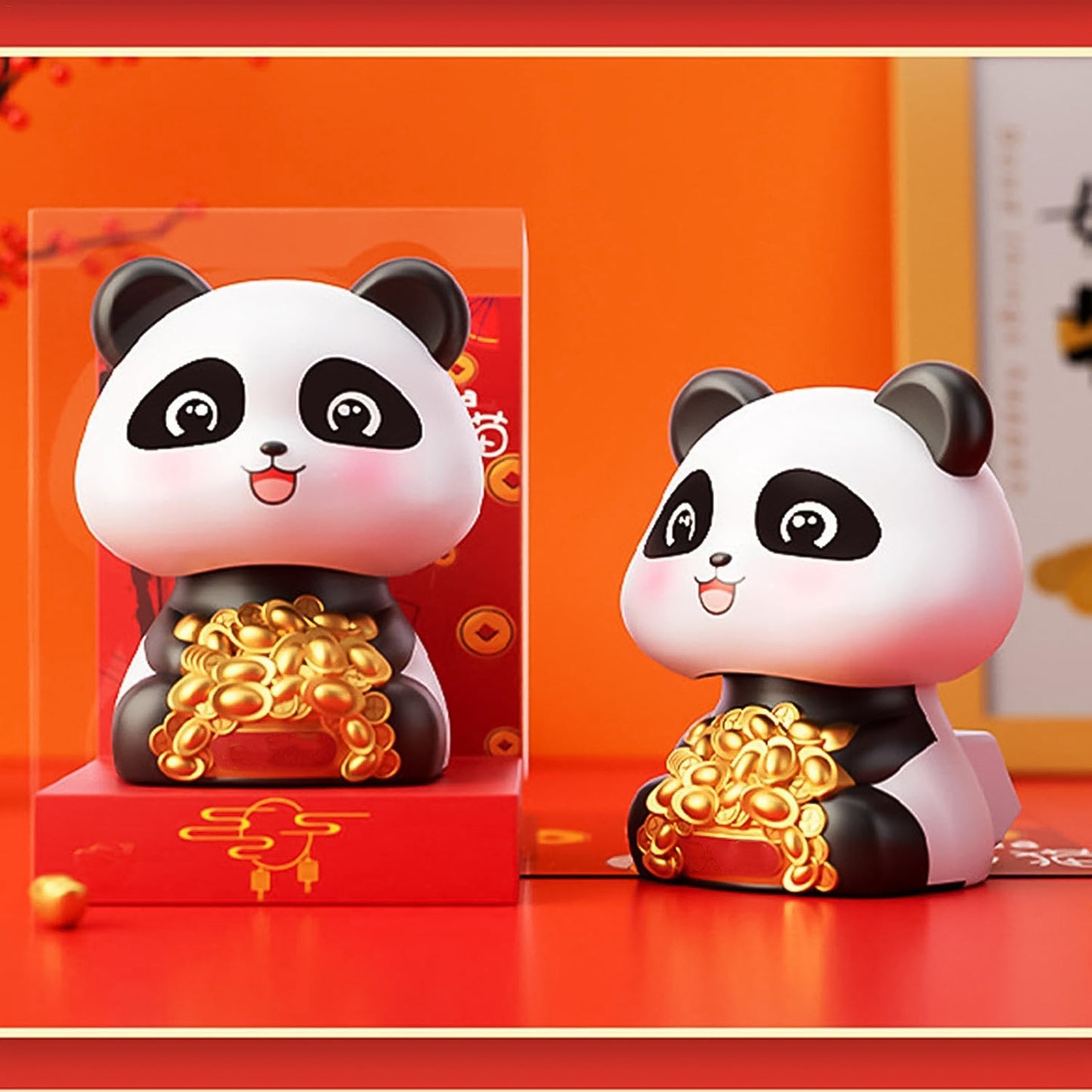 Solar Powered Dancing Panda Car Dashboard Toy – Cute Bobblehead Decoration for Car, Home & Office