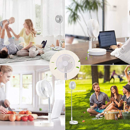 Telescopic Electric Desktop Fan – Foldable, Height Adjustable & Portable USB Personal Fan for Office, Bedside & Travel