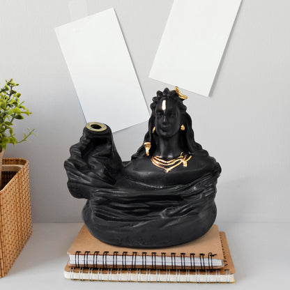 Adiyogi Shiva Backflow Smoke Fountain Incense Holder Burner – Spiritual Home Decor & Gift (1 Pc)