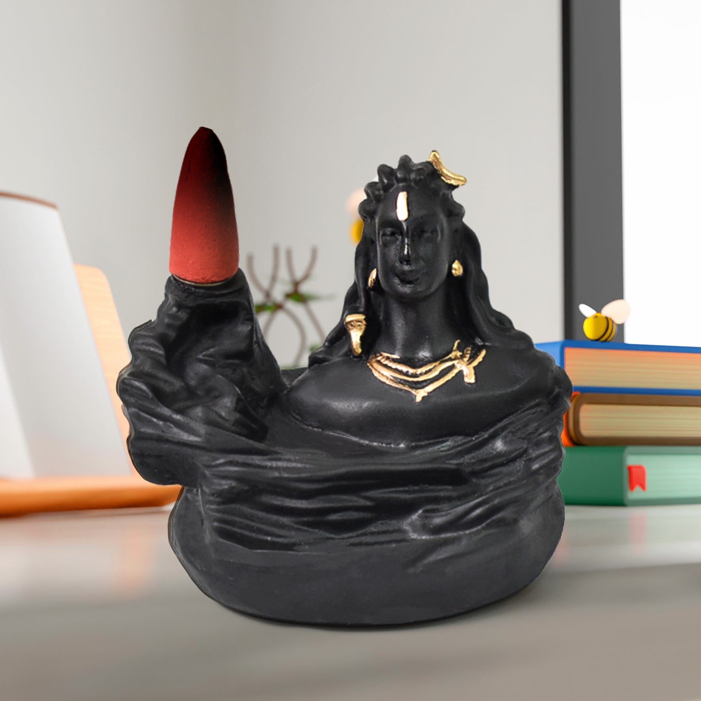 Adiyogi Shiva Backflow Smoke Fountain Incense Holder Burner – Spiritual Home Decor & Gift (1 Pc)