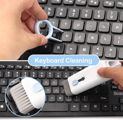 7-in-1 Electronic Cleaning Kit | Screen, Keyboard & AirPods Cleaner Set with Brush, AirPod Cleaning Pen, Keycap Puller & Spray Bottle | Multi-Purpose Gadget Cleaning Tool