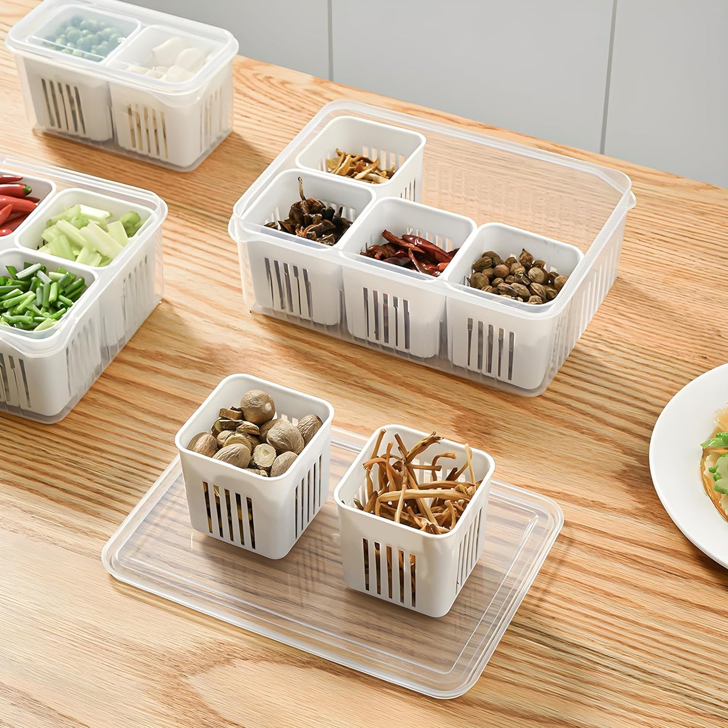 Fridge & Freezer Storage Box – 1 Pc | BPA-Free Kitchen Organizer for Vegetables, Fruits & More