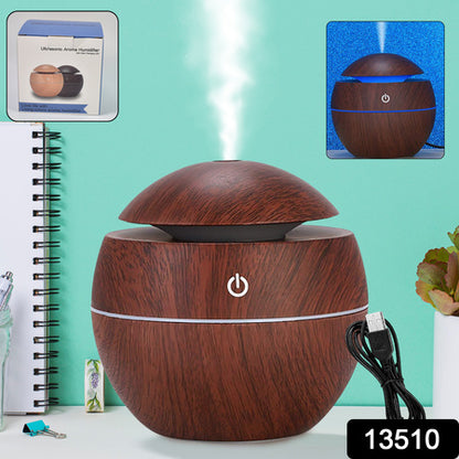 Ultrasonic Aromatherapy Humidifier – 130ml USB Air Diffuser with LED Lights for Home, Bedroom, Office & Travel (1 Pc)