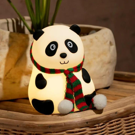 Panda 7-Color LED Silicone Touch Lamp – Rechargeable Night Light for Kids’ Room & Soft Glow Decor