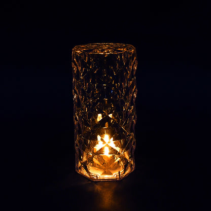Diamond Crystal LED Table Candle Light – Romantic Battery-Operated Glitter Swirl Candle for Home Decor & Gifting
