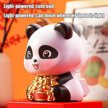 Solar Powered Dancing Panda Car Dashboard Toy – Cute Bobblehead Decoration for Car, Home & Office