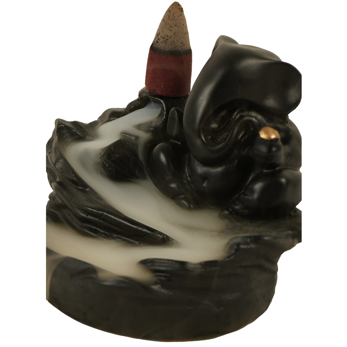 Ganesha Smoke Fountain Backflow Incense Holder with 8 Cones – Spiritual Decor & Gift