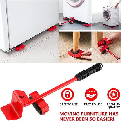 Heavy Furniture Lifter & Shifting Tool Set (5 Pc) – Effortlessly Move Sofas, Beds, Appliances Without Damage or Strain