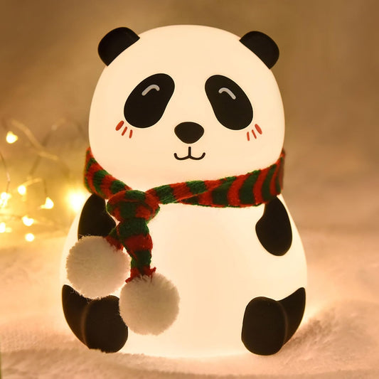 Panda 7-Color LED Silicone Touch Lamp – Rechargeable Night Light for Kids’ Room & Soft Glow Decor