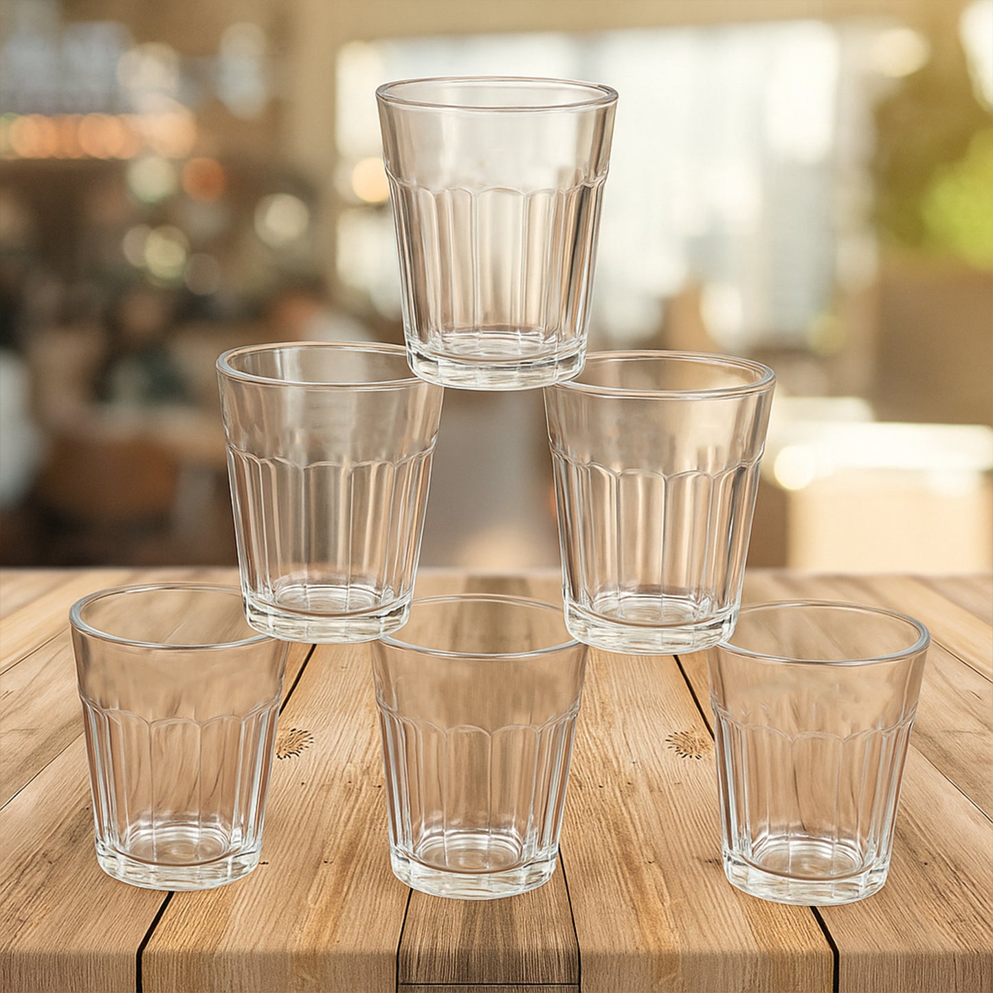 Supermom Traditional Cutting Chai Pyali Set – 70ML Unbreakable Plastic Tea Cups, 6-Piece Reusable Street-Style Chai Glasses