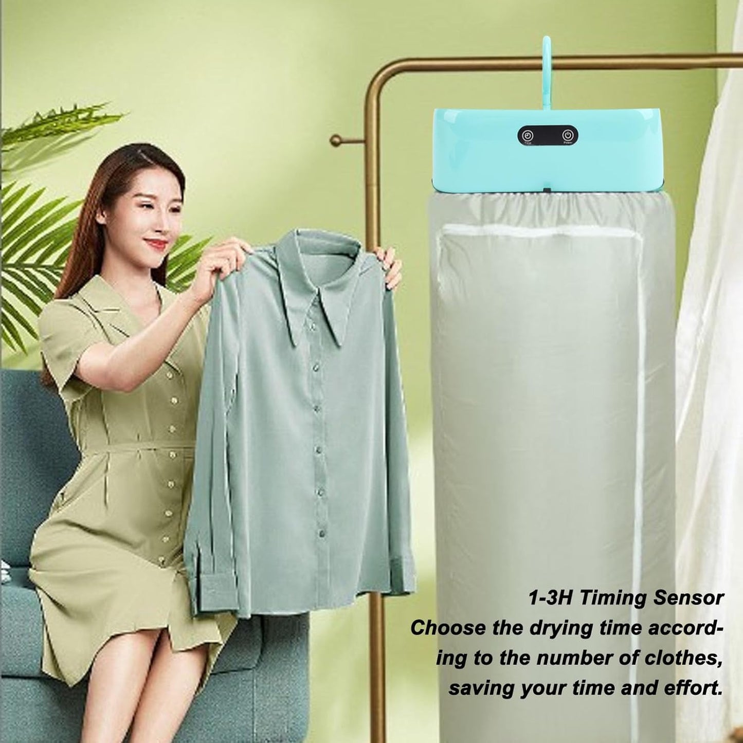 Portable Clothes Folding Dryer – Compact Mini Dryer for Apartments, Travel & Baby Clothes (1 Pc)