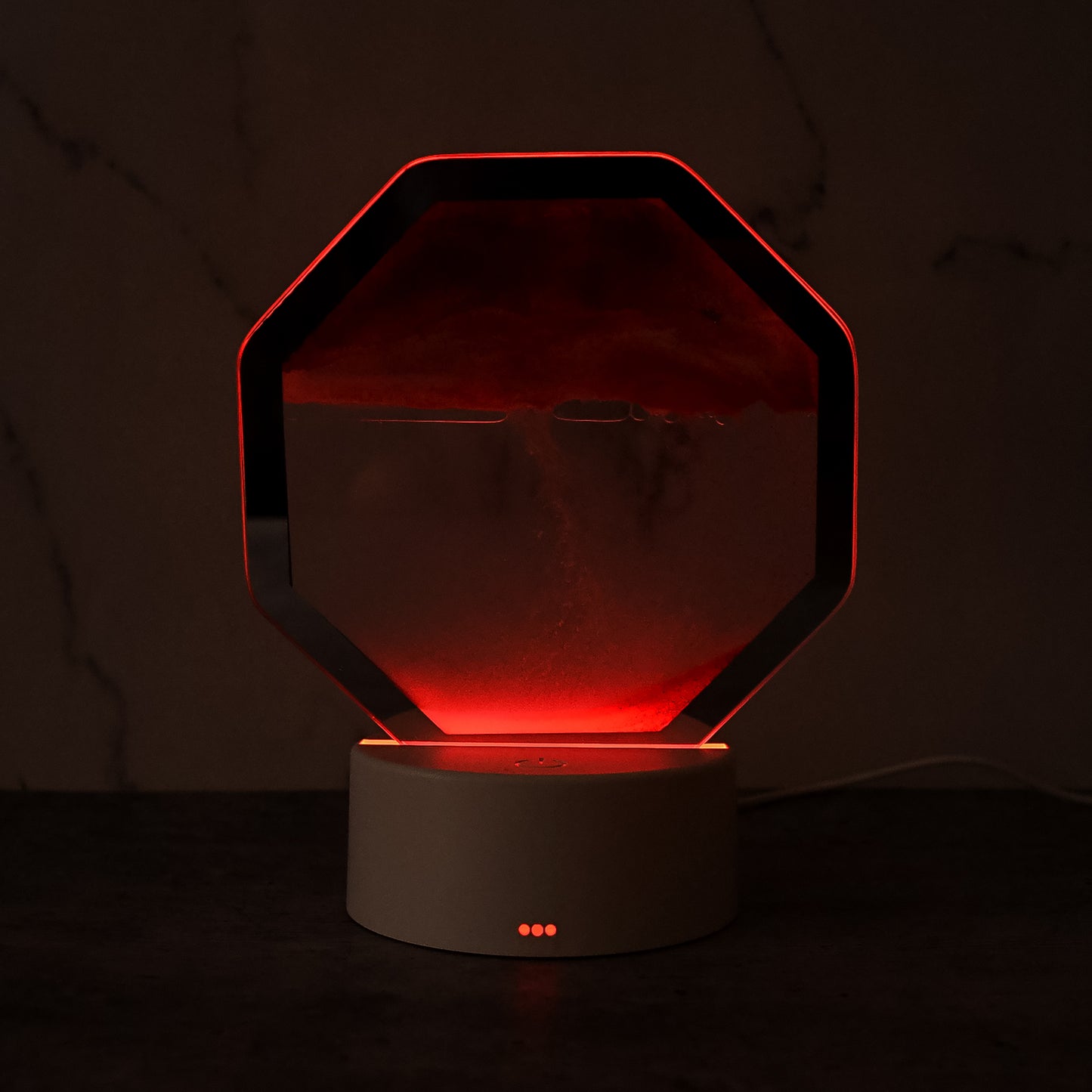 LED Moving Sand Art Table Lamp – Color-Changing Night Light, USB Rechargeable Desktop Sandscape for Stress Relief & Home Décor