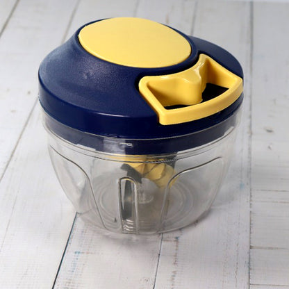 650ml Manual Vegetable Chopper with 4 Stainless Steel Blades | Tear-Free, Effortless Kitchen Prep