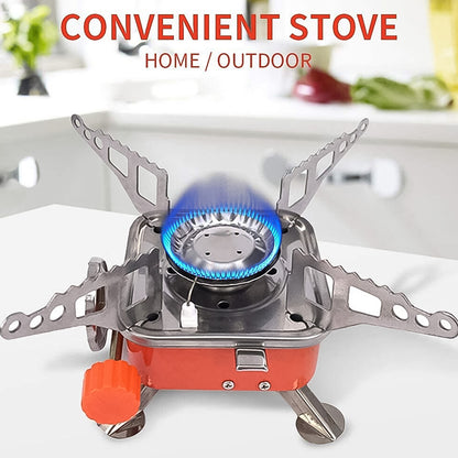 Mini Portable Camping Stove (2800W) – Foldable, Windproof Gas Burner for Travel, Hiking & Outdoor Cooking