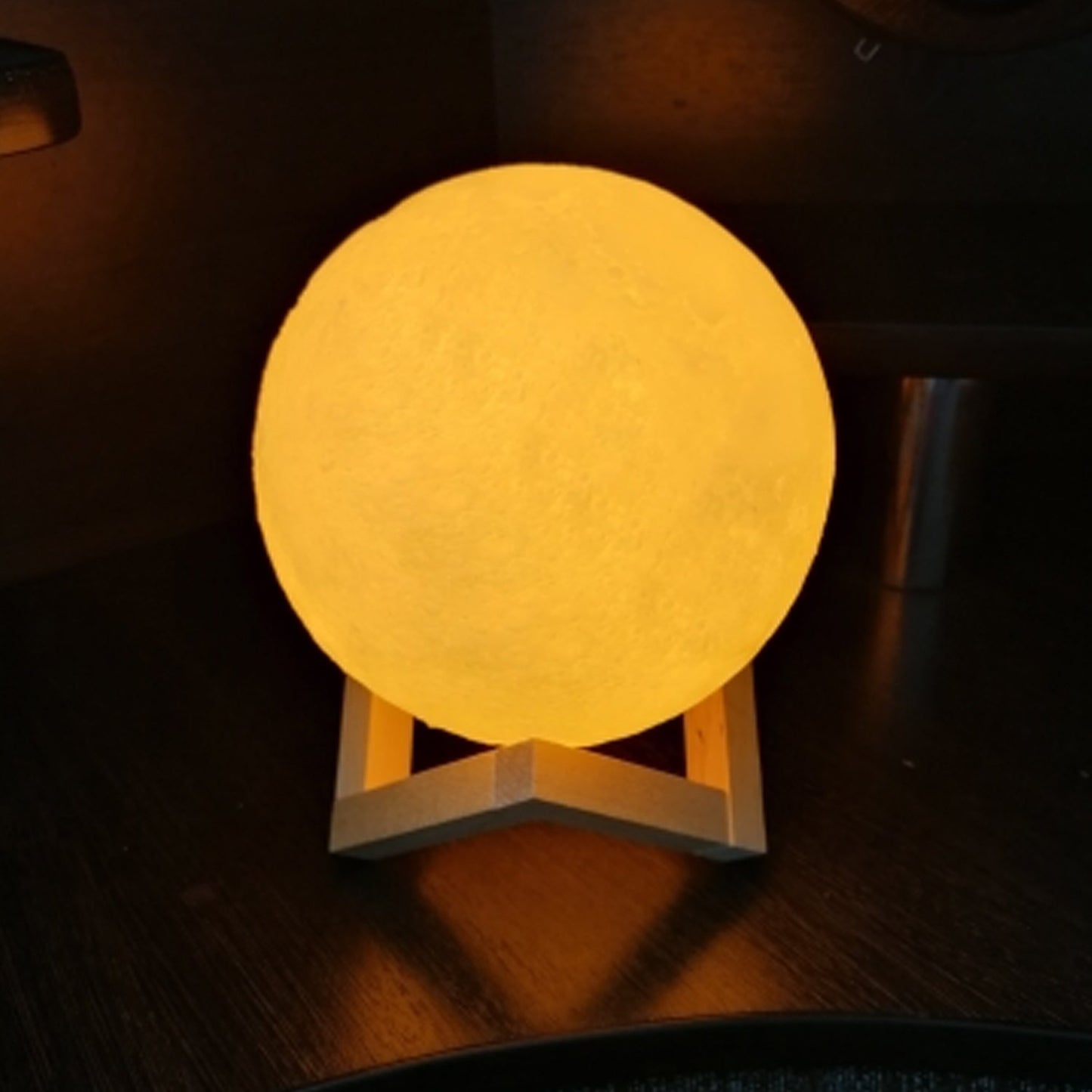 3D Rechargeable Moon Lamp with Touch Control – Adjustable Brightness for Bedroom, Home Décor & Gifting