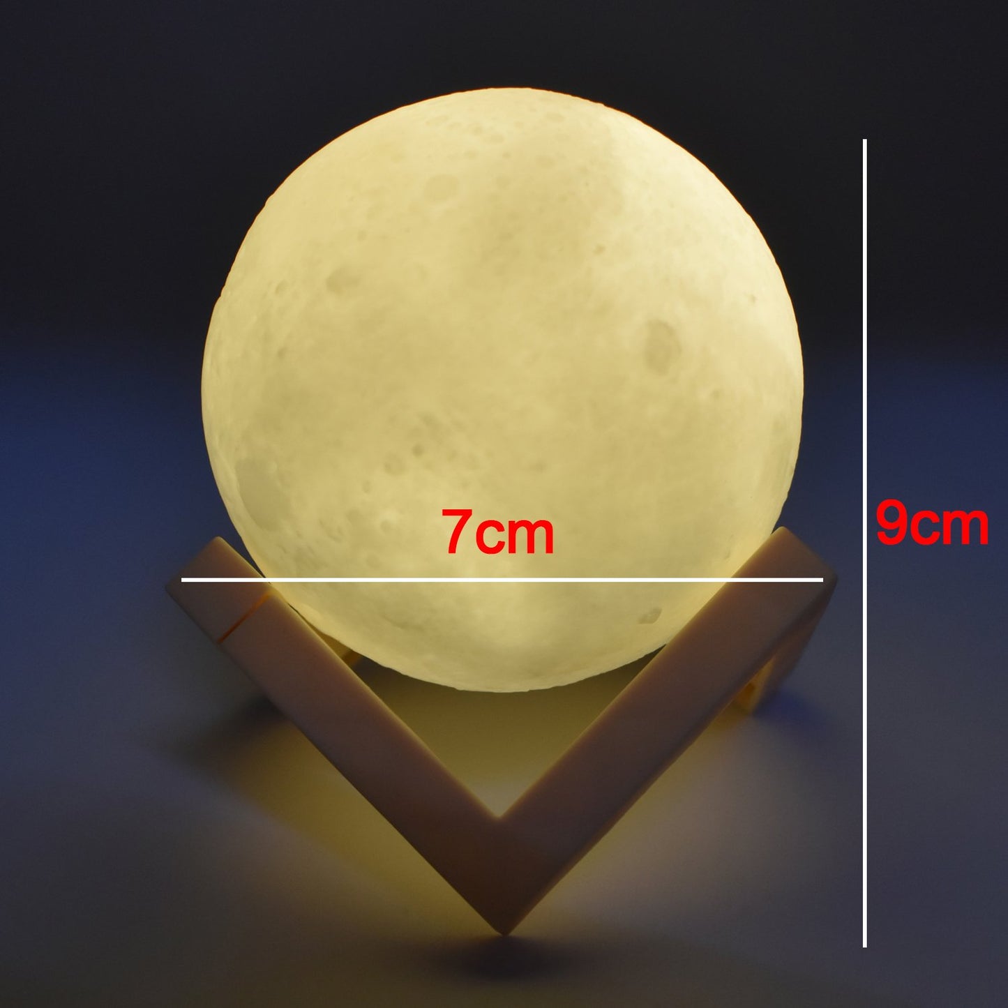 3D Rechargeable Moon Lamp with Touch Control – Adjustable Brightness for Bedroom, Home Décor & Gifting