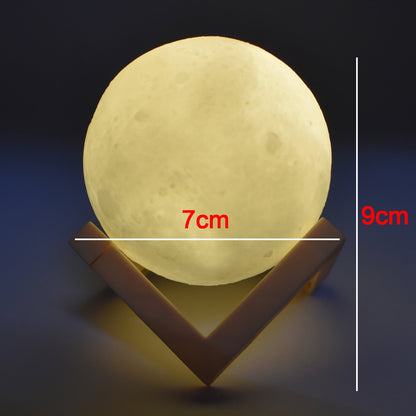 3D Rechargeable Moon Lamp with Touch Control – Adjustable Brightness for Bedroom, Home Décor & Gifting