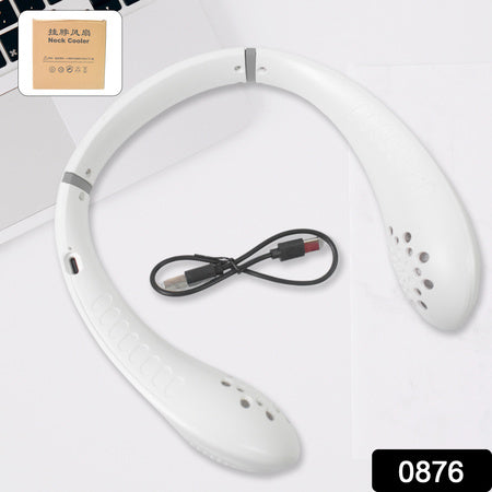 Portable Neck Fan – USB Rechargeable Wearable Headphone-Style Personal Fan with 3 Speeds for Outdoor, Travel & Sports