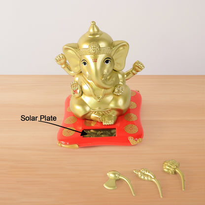 Large Lord Ganesha Idol – Decorative Solar-Powered Statue for Home, Office, Car, Temple & Gifting (1 Pc)