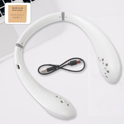 Portable Neck Fan – USB Rechargeable Wearable Headphone-Style Personal Fan with 3 Speeds for Outdoor, Travel & Sports