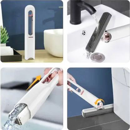 Portable Self-Squeeze Mini Mop – Strong Absorbent PVA Sponge for Bathroom, Kitchen & Table Cleaning (With 1 Cotton Head)
