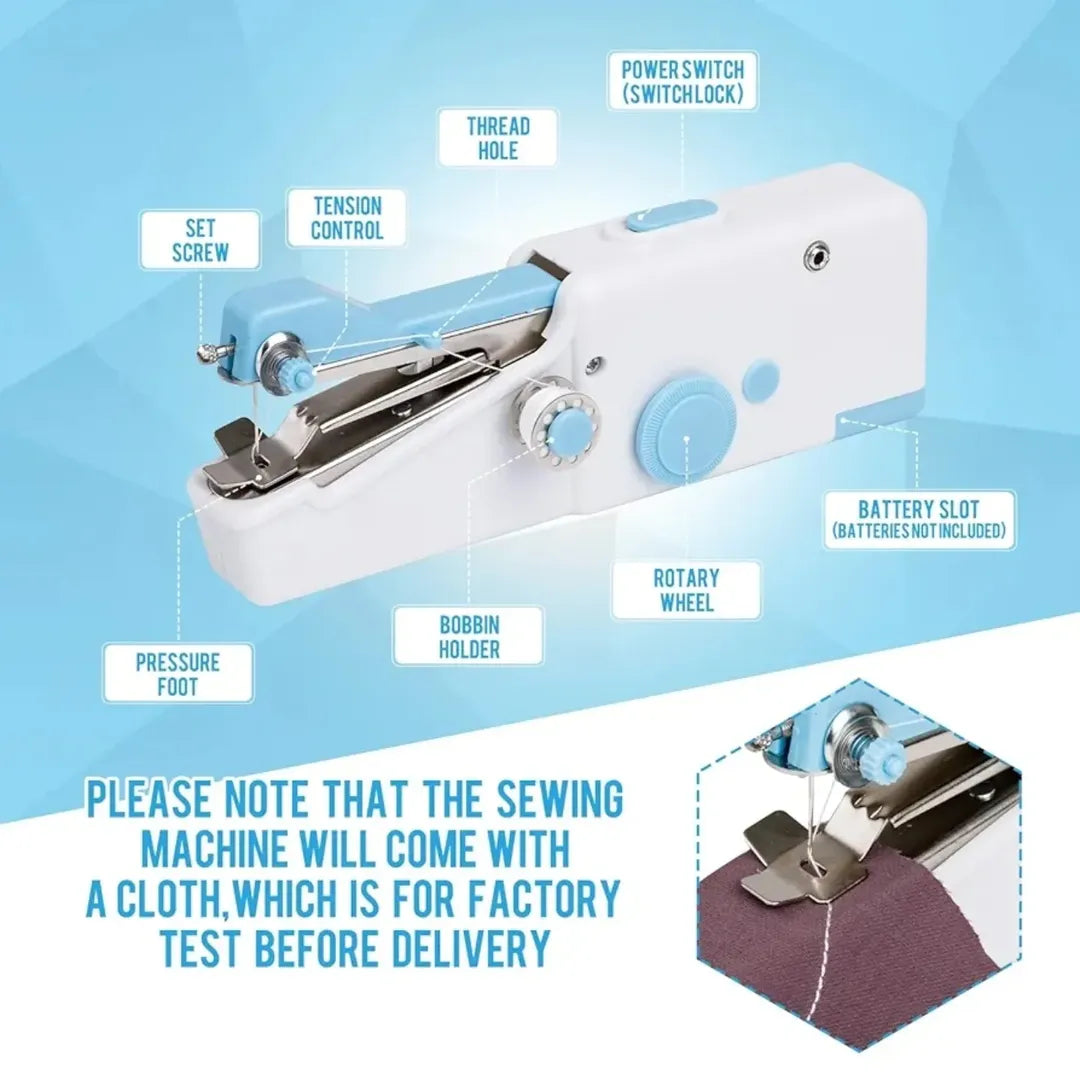 Mini Handheld Sewing Machine – Cordless & Portable Stapler-Style Stitcher for Quick Repairs