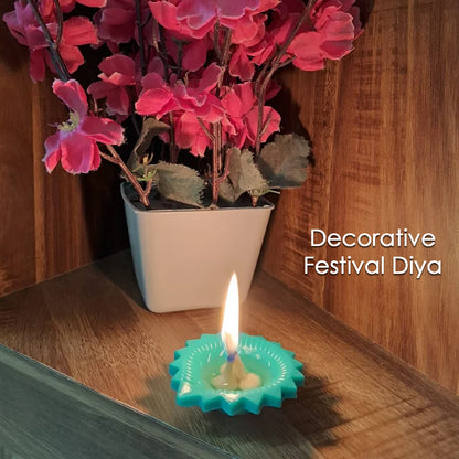 Silicone Diya for Diwali – Colorful Designer Combo Set (12 Pcs)