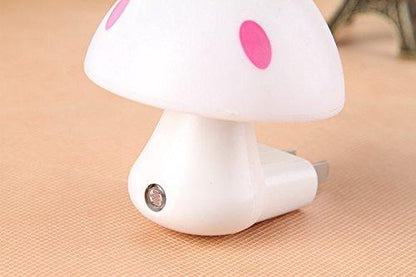 Automatic Night Sensor Mushroom Lamp – Multicolor LED Night Light, Soft Glow for Bedroom, Kids, and Home Décor (0.2W)