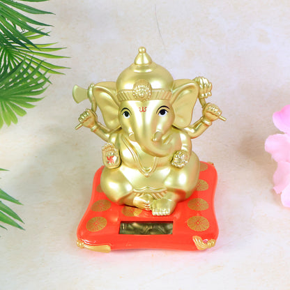 Large Lord Ganesha Idol – Decorative Solar-Powered Statue for Home, Office, Car, Temple & Gifting (1 Pc)