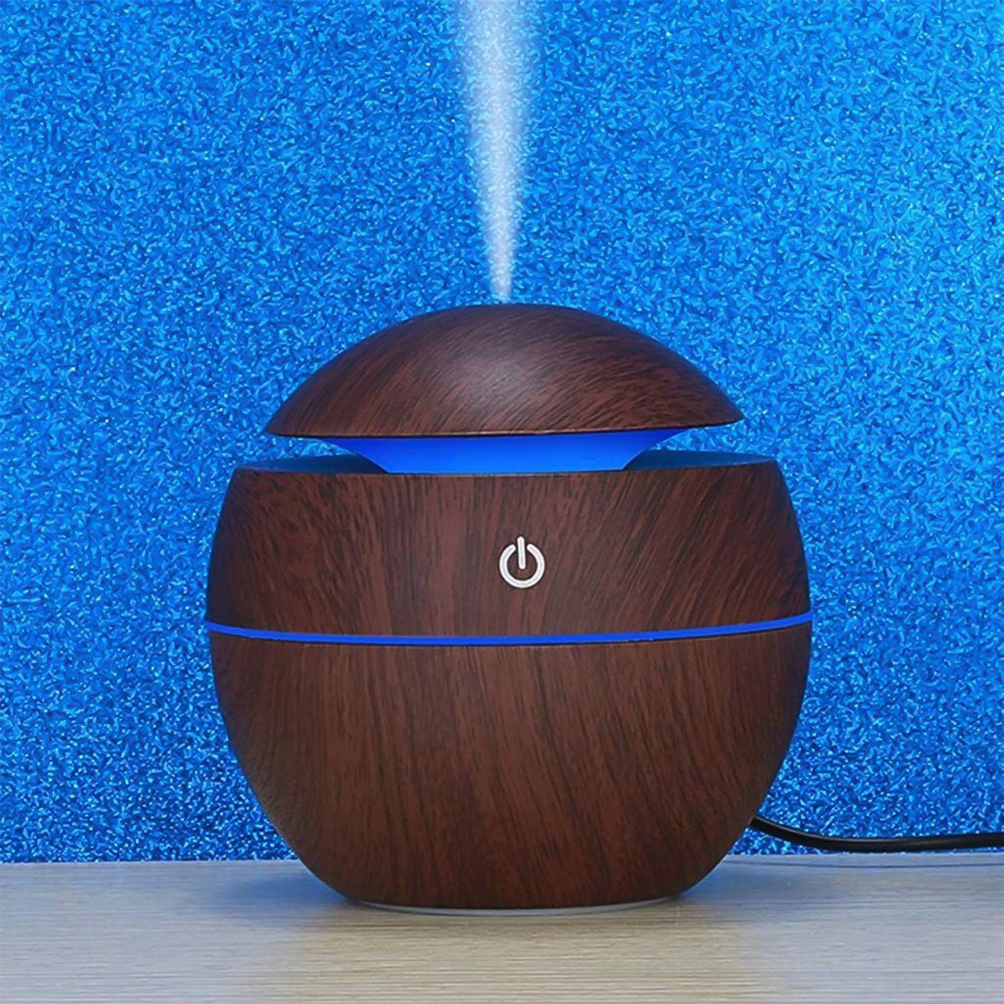Ultrasonic Aromatherapy Humidifier – 130ml USB Air Diffuser with LED Lights for Home, Bedroom, Office & Travel (1 Pc)