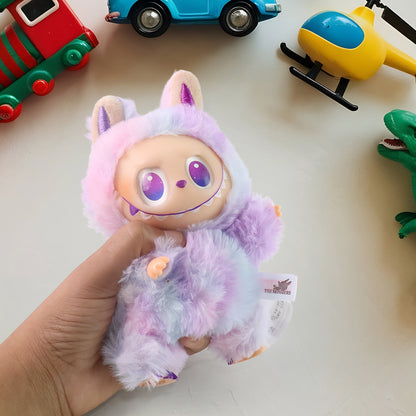 Light Purple Plush Toy Cartoon Keychain with Hook – Soft Mini Stuffed Bag Charm for Kids & Teens (1 Pc)