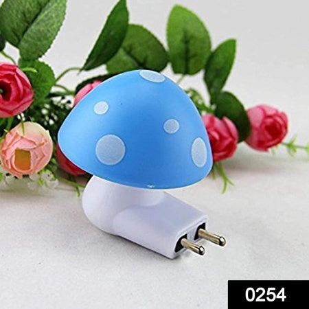 Automatic Night Sensor Mushroom Lamp – Multicolor LED Night Light, Soft Glow for Bedroom, Kids, and Home Décor (0.2W)