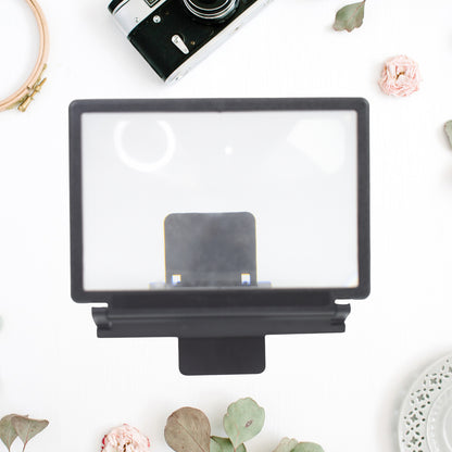 3D HD Mobile Phone Screen Magnifier Amplifier – Foldable Video Enlarger, Smartphone Movie & Video Screen Expander, Portable Holder Bracket (1 Pc)