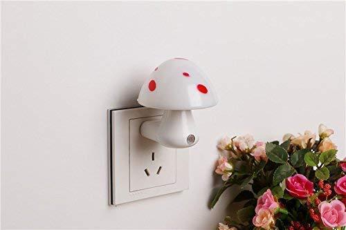 Automatic Night Sensor Mushroom Lamp – Multicolor LED Night Light, Soft Glow for Bedroom, Kids, and Home Décor (0.2W)