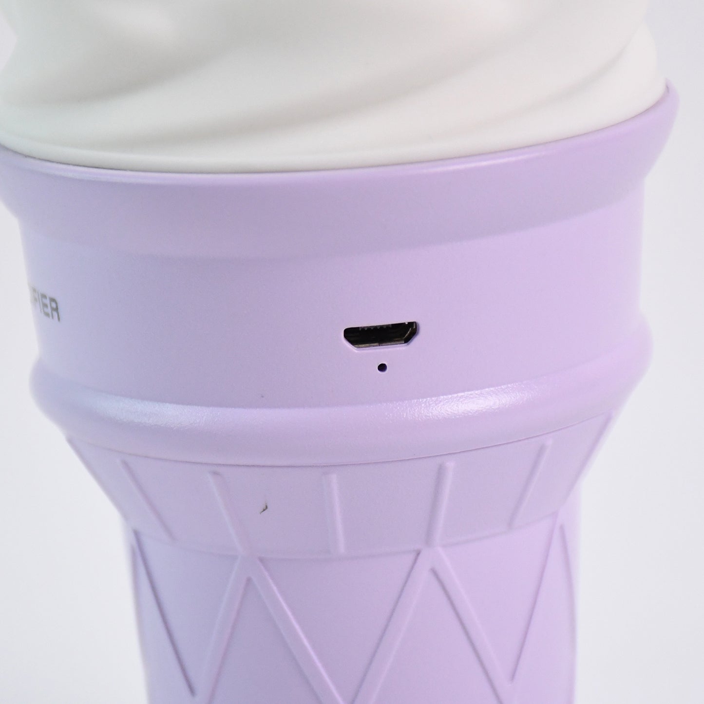 Ice Cream Cone Shape Air Freshener Humidifier – Cool Mist USB Desktop Humidifier with LED Night Light (Purple)