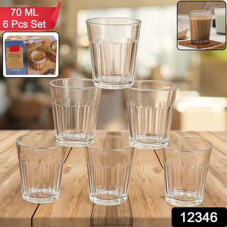 Supermom Traditional Cutting Chai Pyali Set – 70ML Unbreakable Plastic Tea Cups, 6-Piece Reusable Street-Style Chai Glasses