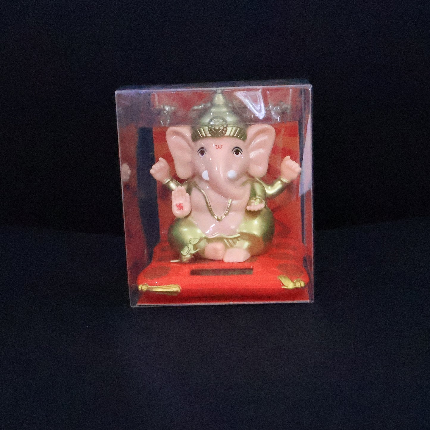 Medium Lord Ganesh Idol with Solar-Powered Base – Decorative Figurine for Home & Office Décor
