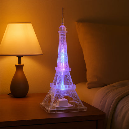 LED Eiffel Tower Decorative Night Light – DIY Crystal Multicolor Lamp for Bedroom, Living Room, Parties & Gifting (1 Pc)