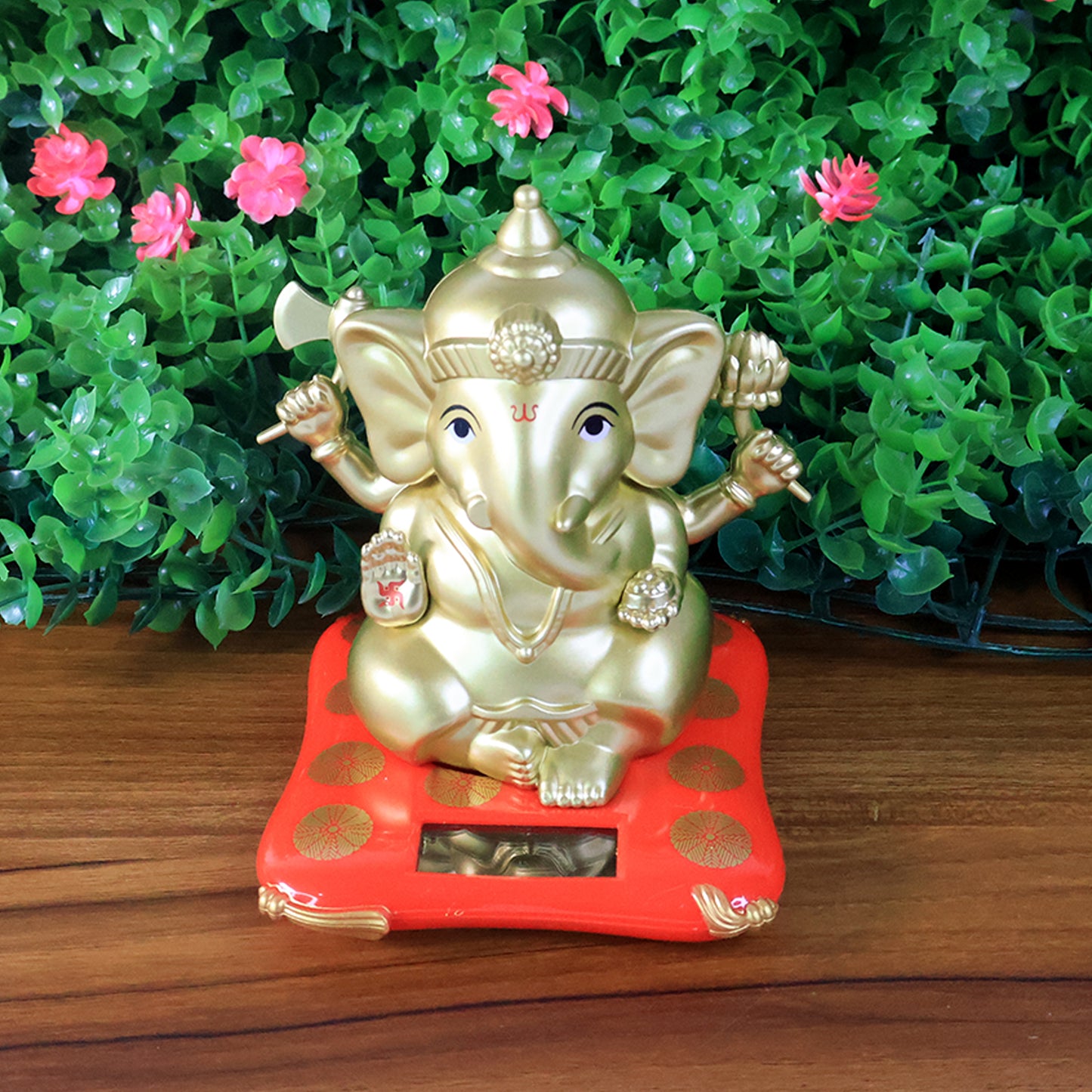Large Lord Ganesha Idol – Decorative Solar-Powered Statue for Home, Office, Car, Temple & Gifting (1 Pc)