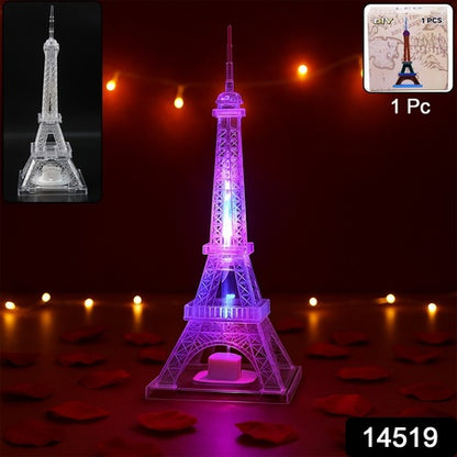 LED Eiffel Tower Decorative Night Light – DIY Crystal Multicolor Lamp for Bedroom, Living Room, Parties & Gifting (1 Pc)
