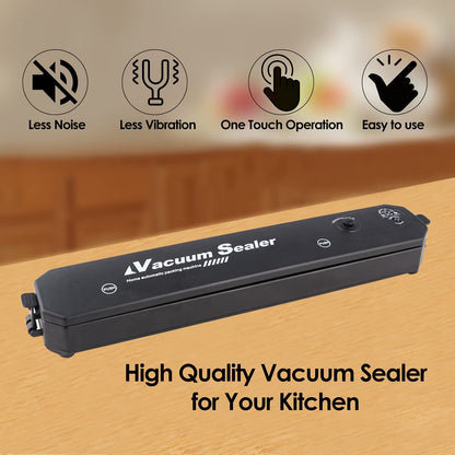 Vacuum Sealer Machine with 10 Pcs Bags – Automatic Hands-Free Food Sealer for Freshness, Storage & Preservation (1 Set)