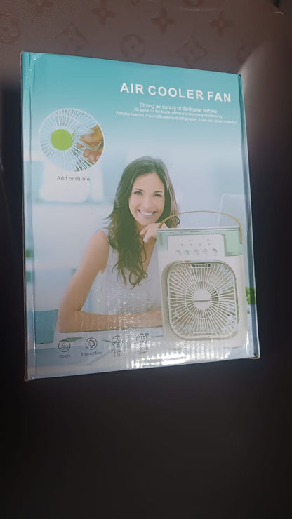 Portable Air Conditioner Fan with 7-Color LED Lights – Personal Desk Cooler, USB-Powered Mini Air Cooler for Home, Office, Outdoor, Travel (Big / 1 Pc)